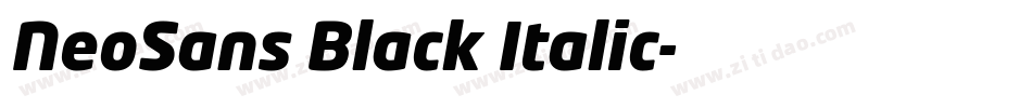 NeoSans Black Italic字体转换
